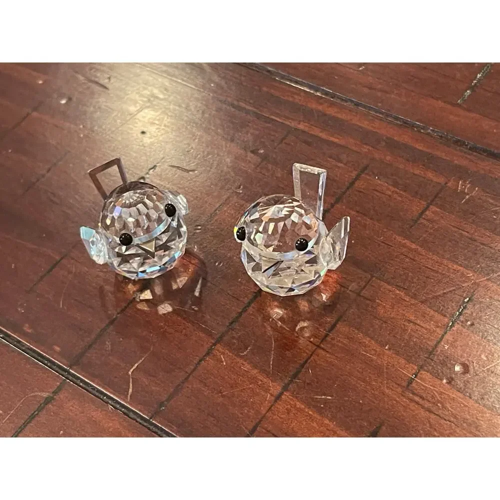 Swarovski crystal birdies pair